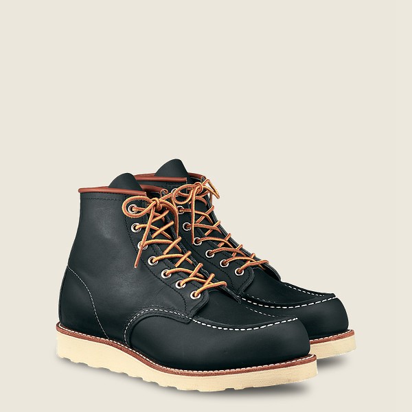 Red Wing Heritage Boots Mens Navy - Classic Moc - 6-inch Portage Leather - 7682304-VL